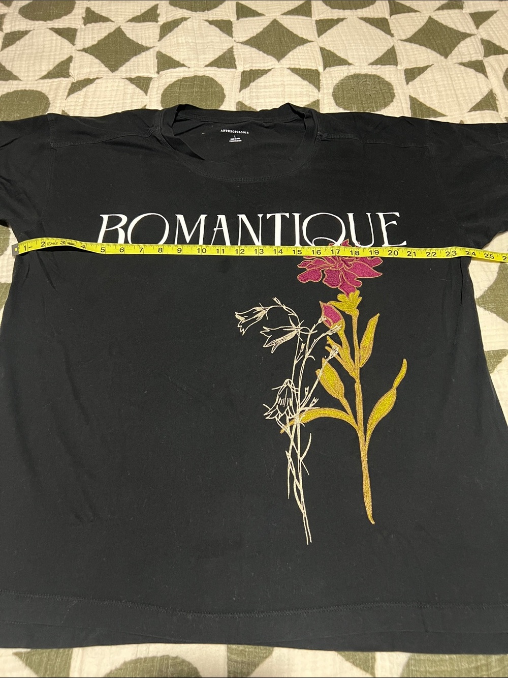 Anthro Embroidered Graphic Romantique Tee - Picture 5 of 10